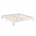 White Pine Wooden Double Bed 160 x 200 cm with Slat Base