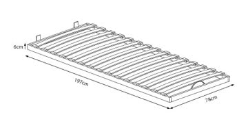 Premium 80 x 200 cm Bed Slat Base for Single Beds