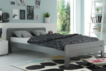 Dallas Graphite 120 x 200 cm Bed with Slat Base and Mattress